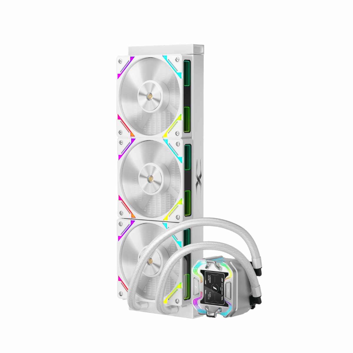 1stplayer X-Starship 240 RGB with LCD CPU Liquid Cooler White