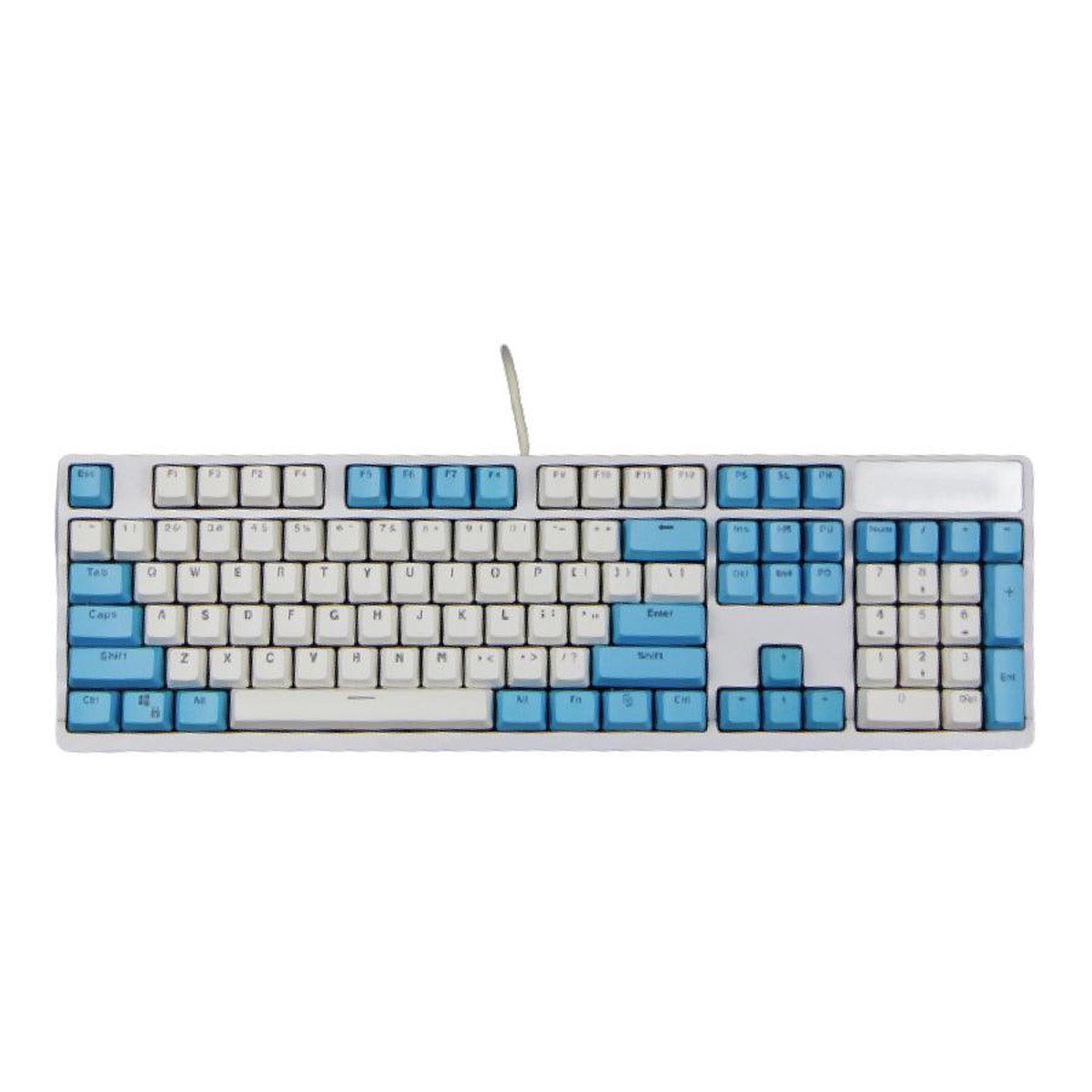 104 Doubleshot OEM PBT Keycap /Raindrops Blue And White